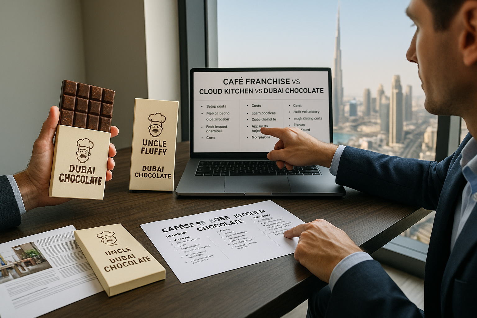 Café Franchise, Cloud Kitchen, or Dubai Chocolate Business? Cost Comparison, Profit Margins, and the Dubai Chocolate Startup Package