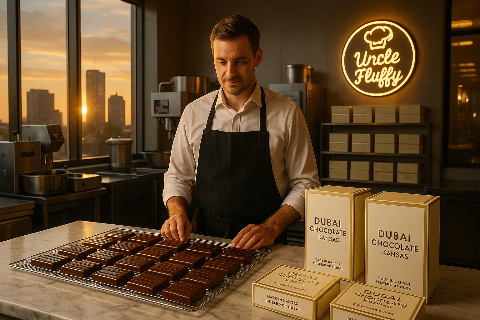 Top Chocolate Manufacturers in Kansas and How to Start Your Own Luxury Brand with the Dubai Chocolate Startup Package by Uncle Fluffy.