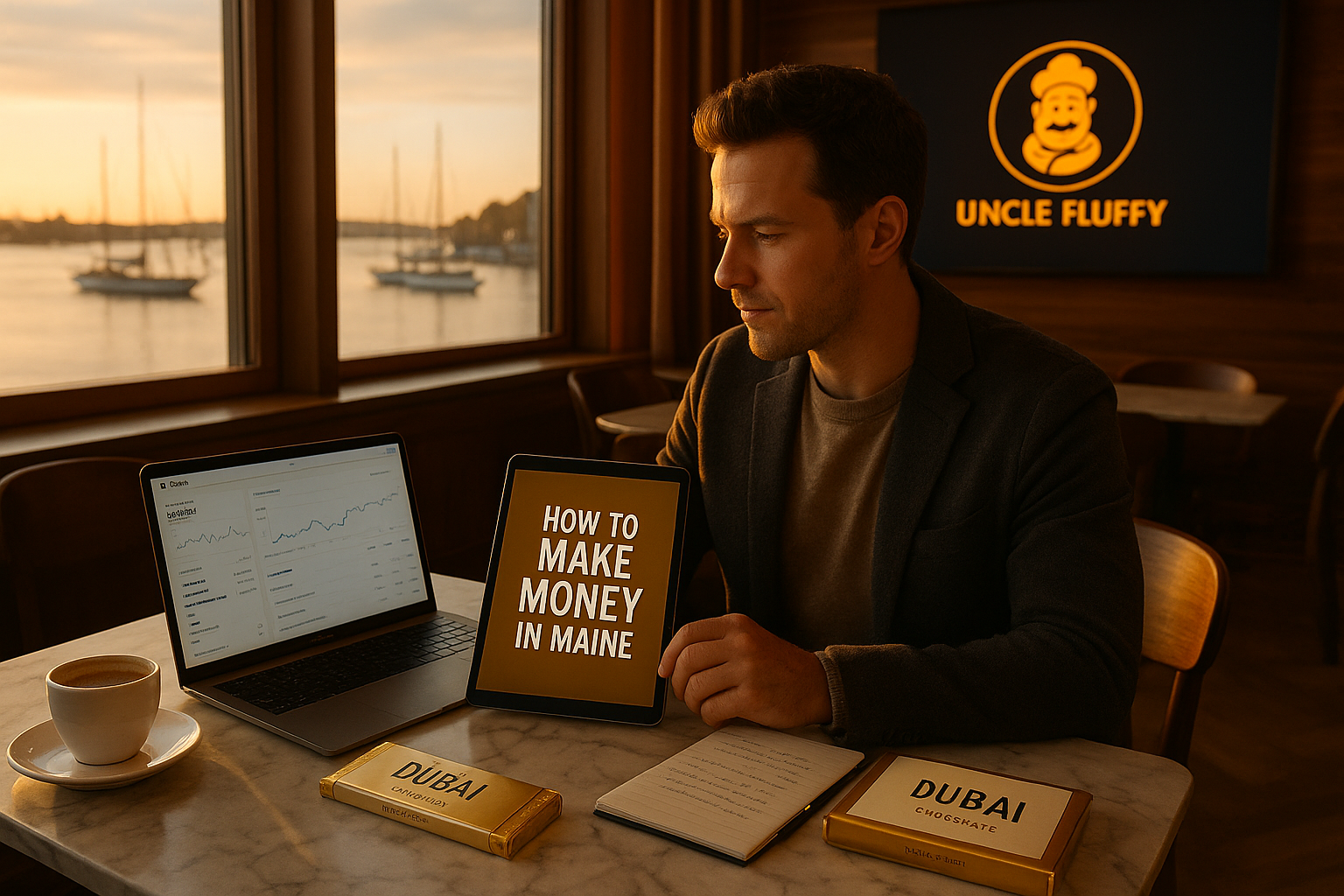 Full Guideline on How to Make Money in Maine — From Side Hustles to Launching a Luxury Chocolate Business with Dubai Chocolate by Uncle Fluffy.