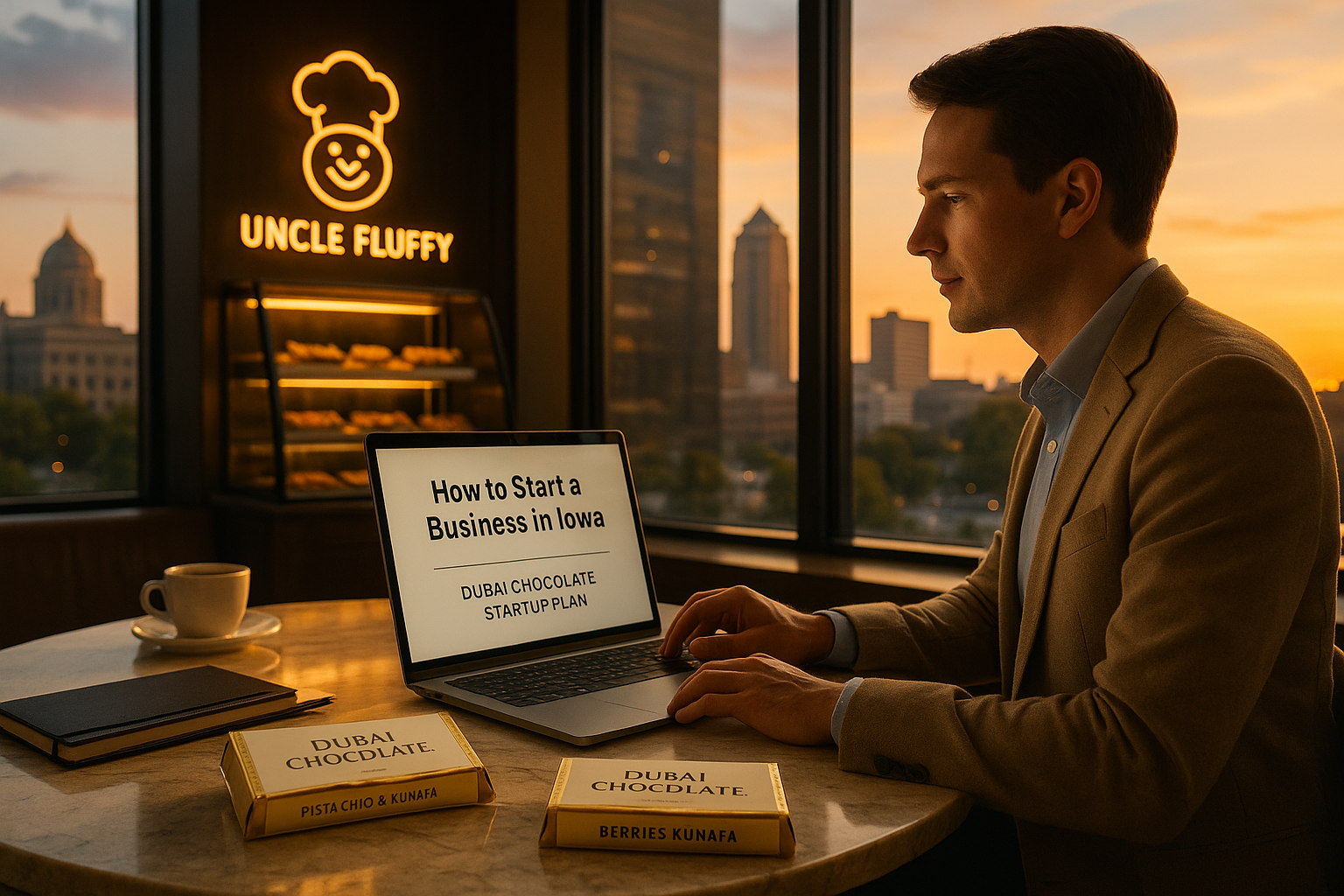Full Guideline on How to Start a Business in Iowa: Step-by-Step Legal Setup, Costs, Market Insights, and How the Dubai Chocolate Startup Package by Uncle Fluffy Can Help You Launch Faster.