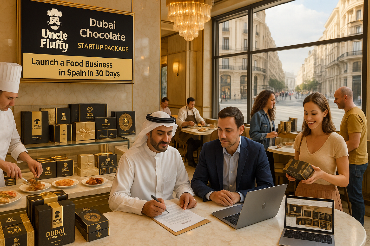 How to Start a Food Business in Spain: Step-by-Step Guide, Costs, Regulations, and How the Dubai Chocolate Startup Package Simplifies Entry.