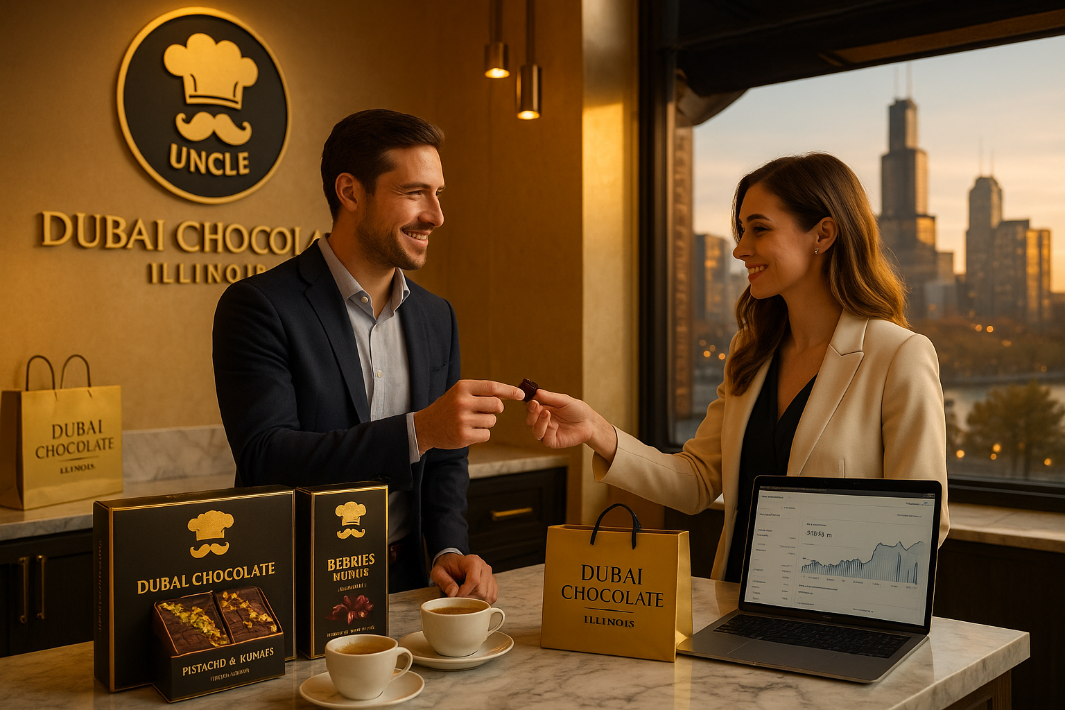 Where to Order Dubai Chocolate in Illinois: Luxury Gifting, Online Delivery, and How to Start Your Own Dubai Chocolate Business with Uncle Fluffy’s Startup Package.