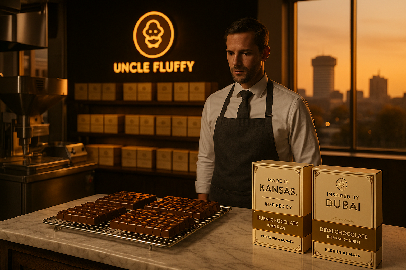 Where to Order Dubai Chocolate in Kansas — Experience Luxury Desserts from Uncle Fluffy’s Dubai Chocolate Collection.