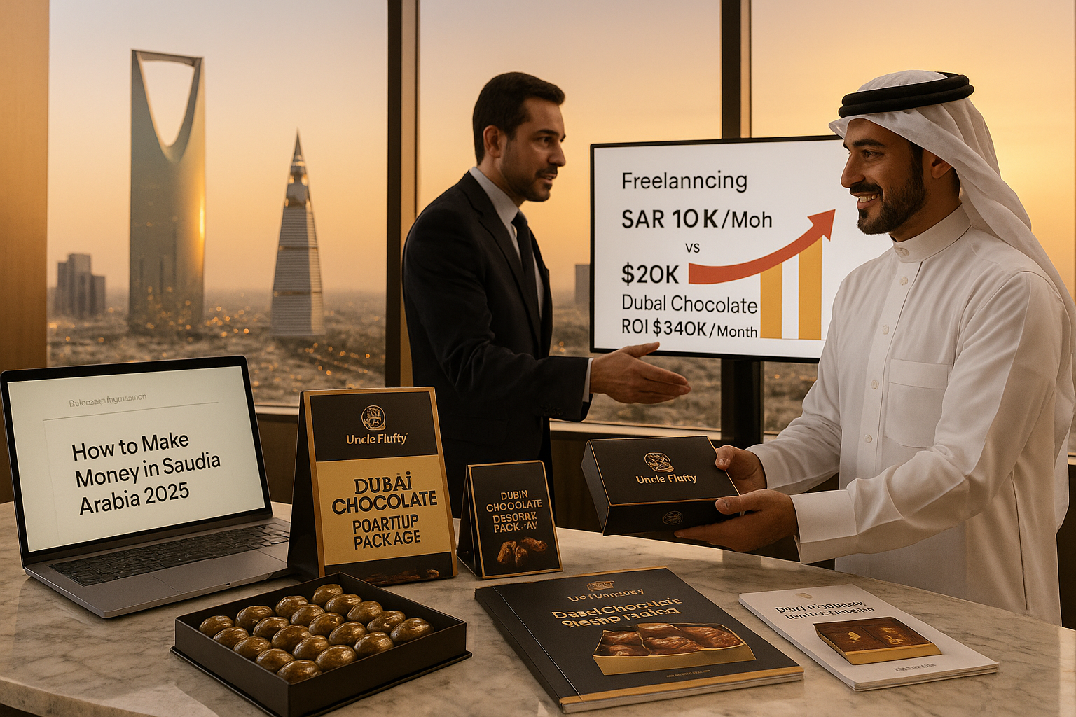 Full Guideline on How to Make Money in Saudi Arabia 2025: Strategies, Sectors &amp; a $20K Shortcut to Luxury Desserts