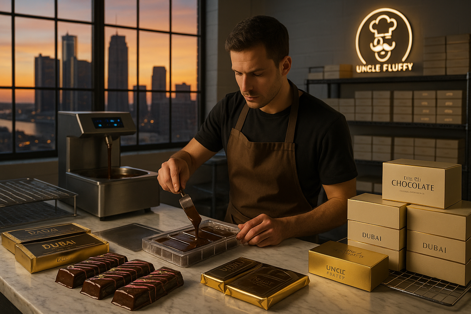 How to Manufacture Chocolate in Michigan: Complete Step-by-Step Guide with Market Insights and How Uncle Fluffy’s Dubai Chocolate Startup Package Simplifies the Process.