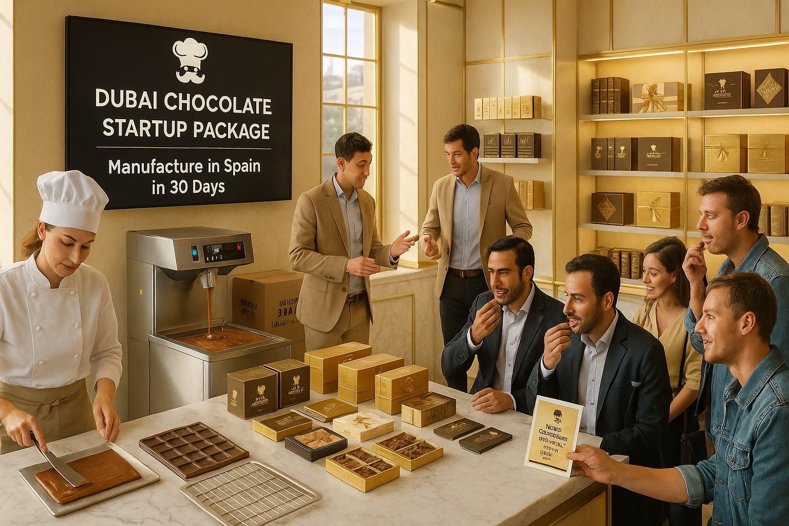 How to Manufacture Chocolate in Spain: Step-by-Step Process, Regulations, Costs, and How the Dubai Chocolate Startup Package Simplifies Entry.