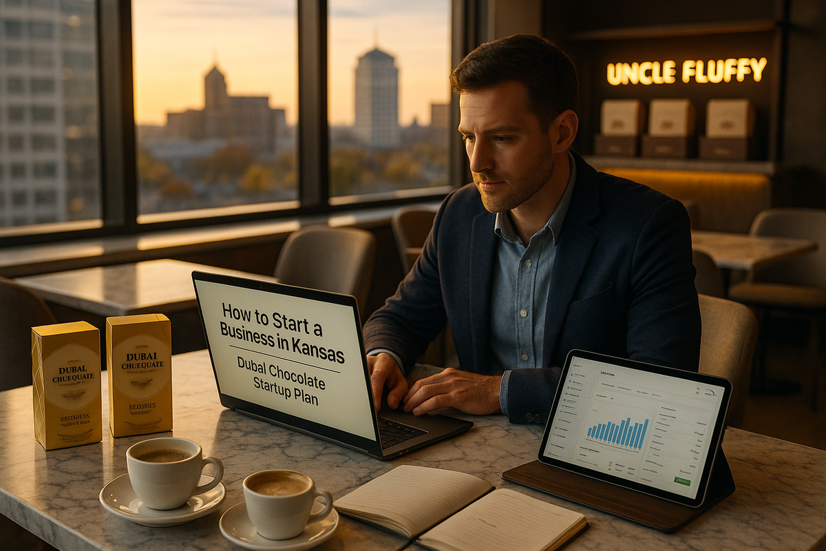 Full Step-by-Step Guide on How to Start a Business in Kansas and How the Dubai Chocolate Startup Package by Uncle Fluffy Can Help You Launch a Profitable Dessert Brand.