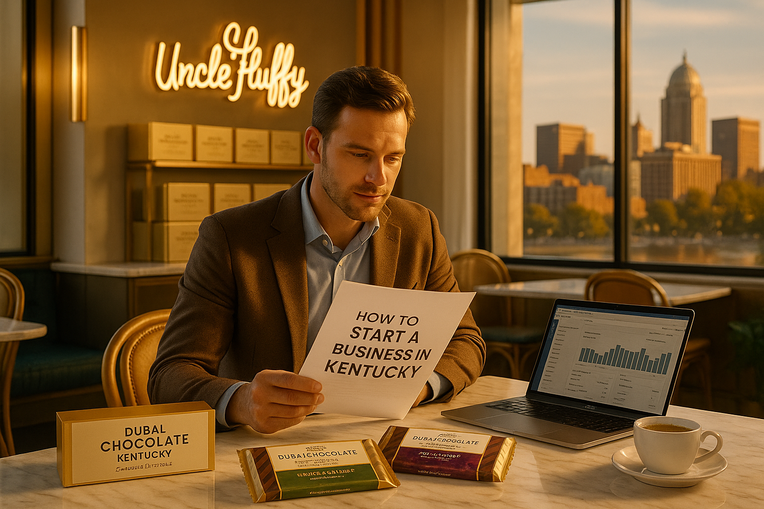 Complete Guide on How to Start a Business in Kentucky — Licensing, Registration, and How the Dubai Chocolate Startup Package by Uncle Fluffy Helps You Launch Fast.
