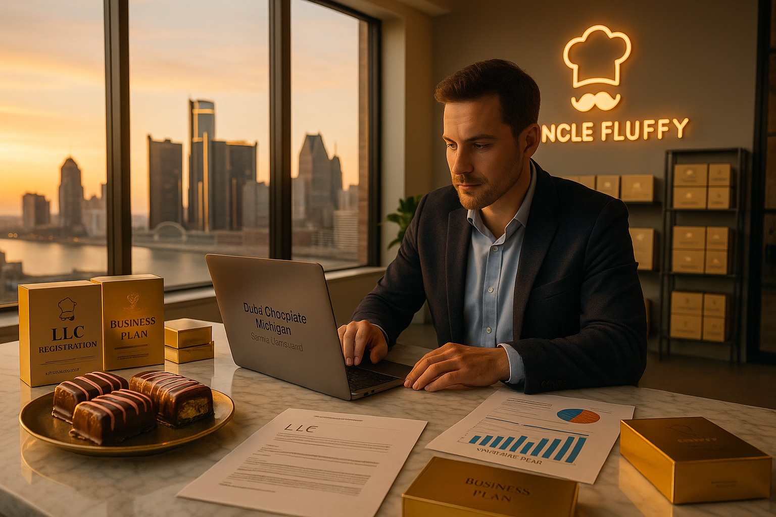 Full Guideline: How to Start a Business in Michigan — Step-by-Step Process, Legal Setup, and How the Dubai Chocolate Startup Package by Uncle Fluffy Simplifies Business Launch.