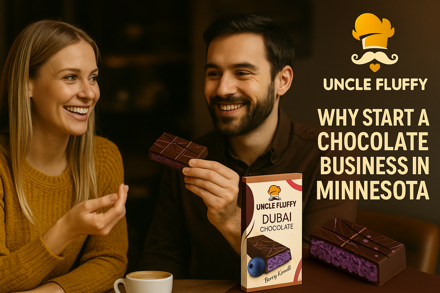 How to Start a Chocolate Business in Minnesota: Step-by-Step Guide to Launching a Profitable Dessert Brand with the Dubai Chocolate Startup Package by Uncle Fluffy.
