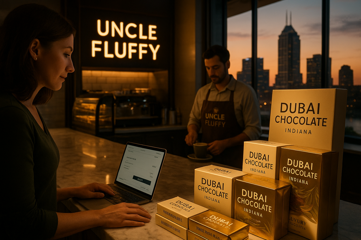 Where to Order Dubai Chocolate in Indiana: Discover Luxury Desserts by Uncle Fluffy and Start Your Own Premium Chocolate Business with the Dubai Chocolate Startup Package.