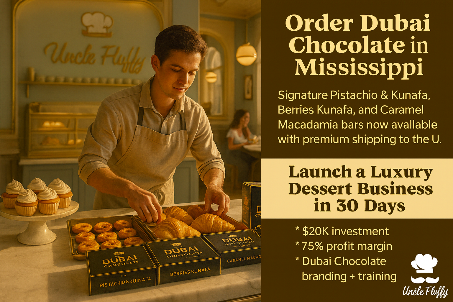 How to Order Dubai Chocolate in Mississippi (2025): Where to Buy, Shipping Guide, and How to Join the Dubai Chocolate Movement by Uncle Fluffy.