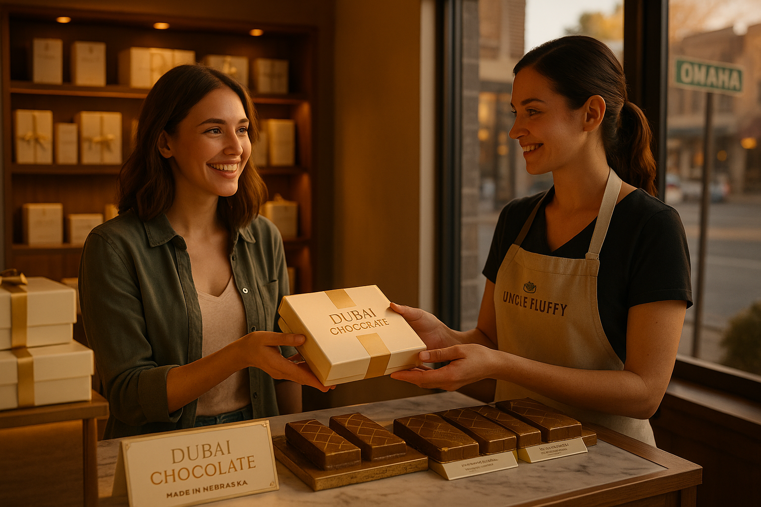 Order Dubai Chocolate in Nebraska: Where to Buy Luxury Dubai-Inspired Chocolate Bars by Uncle Fluffy — Online and In-Store.