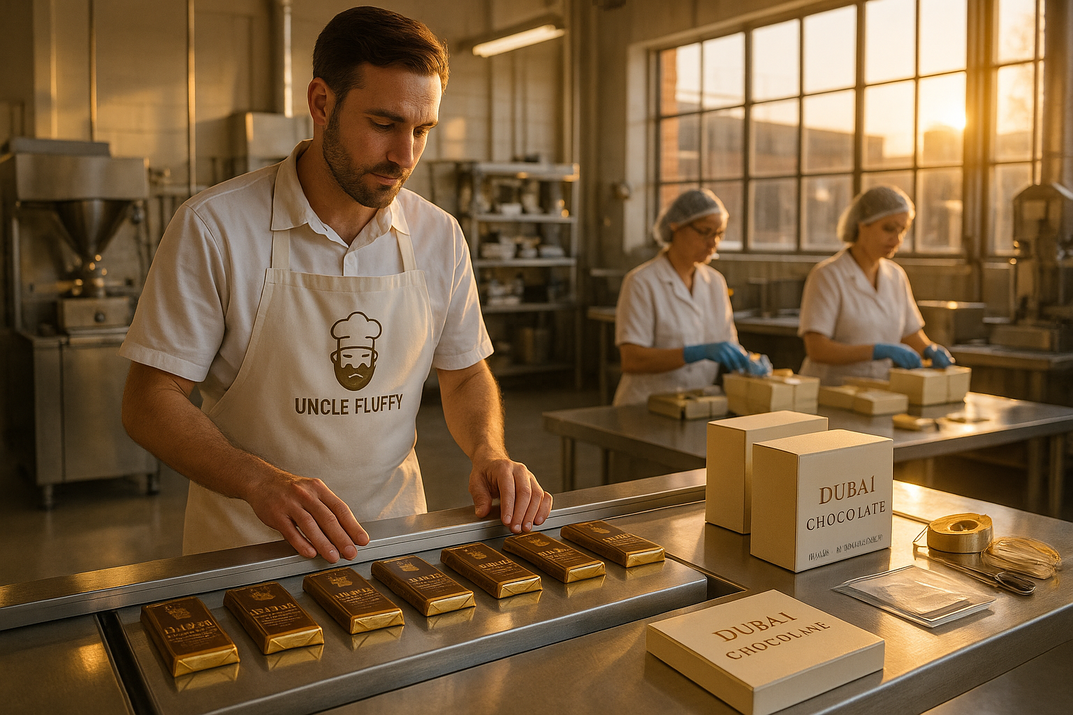How to Manufacture Chocolate in Nebraska (2025): Step-by-Step Guide for Entrepreneurs to Start Production Using the Dubai Chocolate Startup Package by Uncle Fluffy.